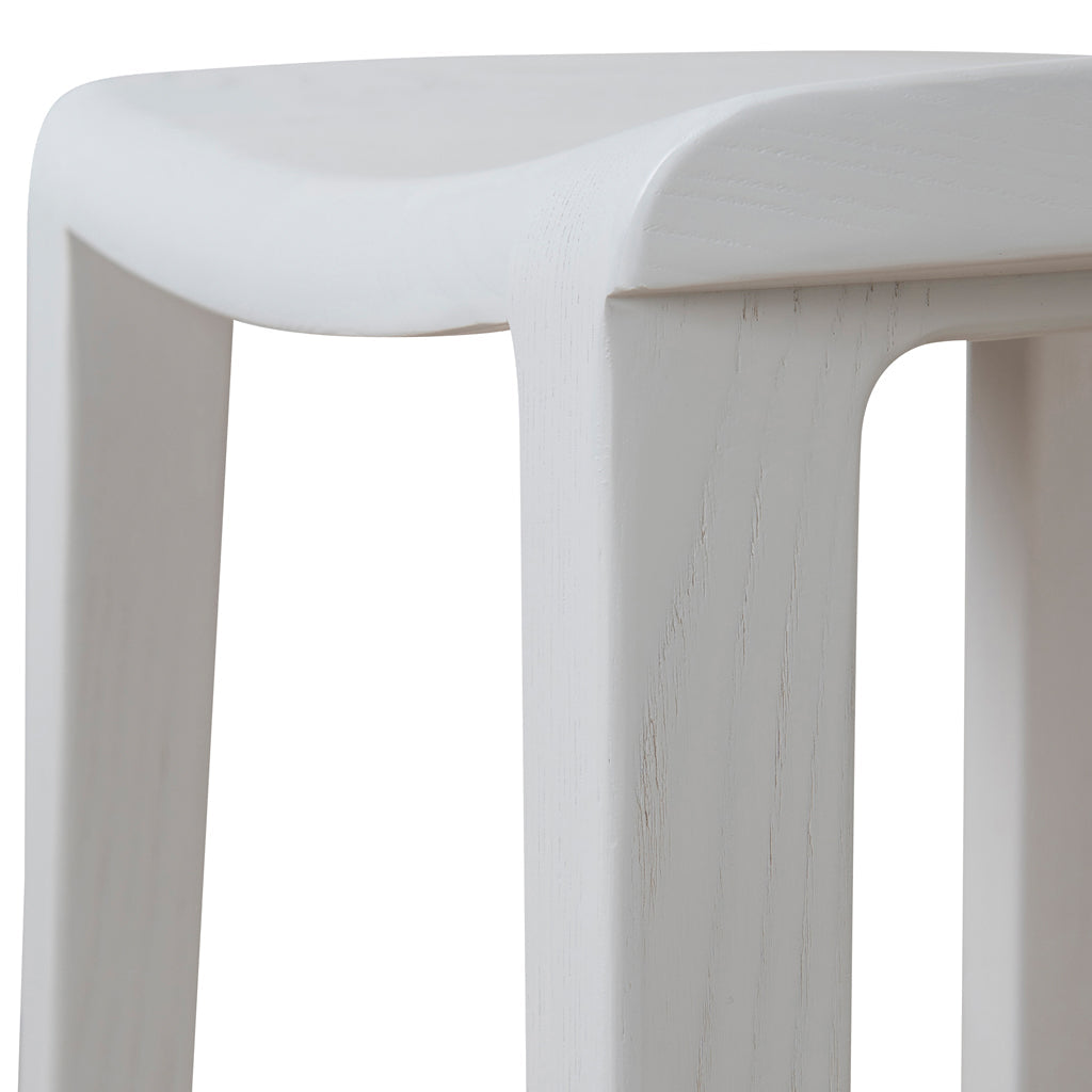 62cm Bar Stool - White