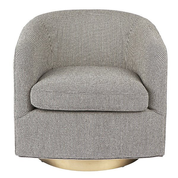 Belvedere Swivel Arm Chair - Black