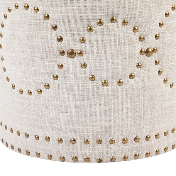 Bradshaw Round Storage Stool - Natural Linen