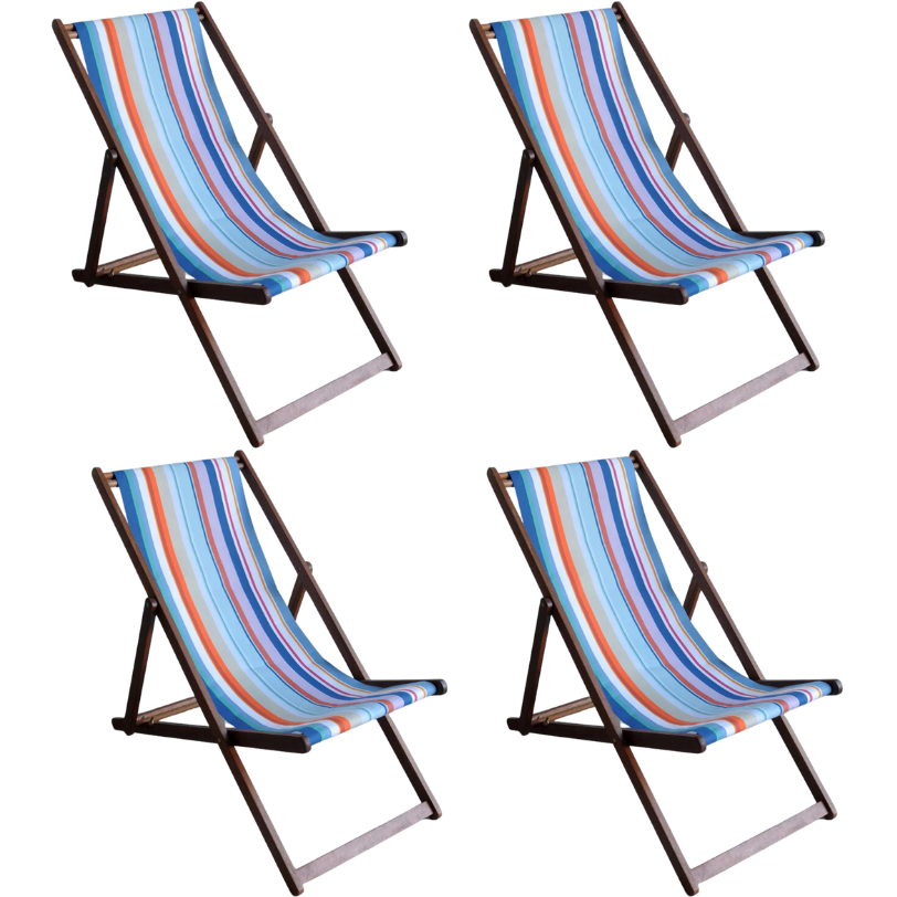 Deckchair Hardwood Cotton Canet En Roussillon