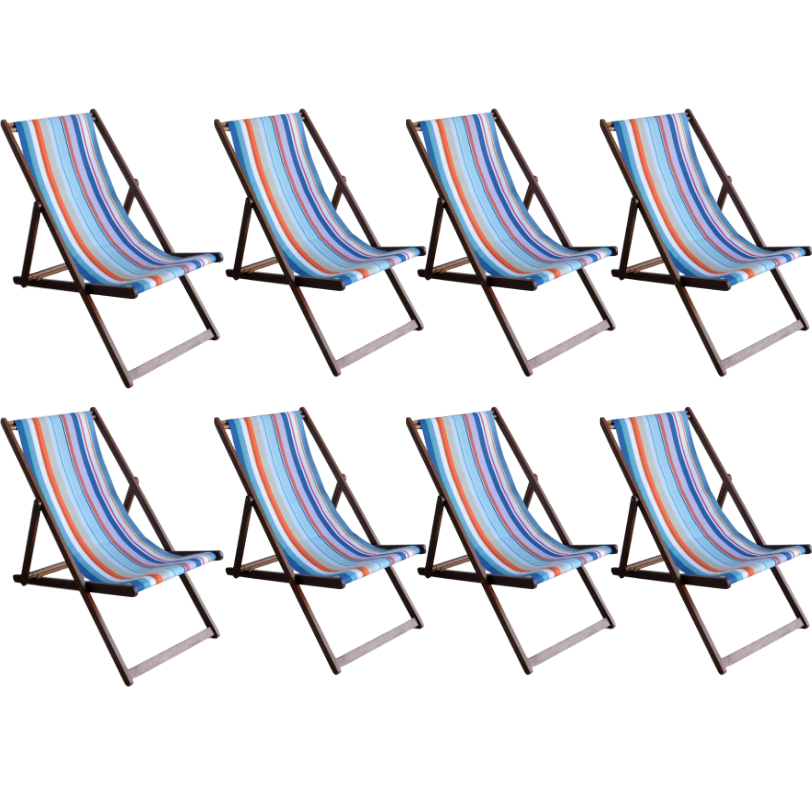 Deckchair Hardwood Cotton Canet En Roussillon