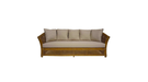 Cayman Hamptons Rattan 3 Seater Sofa with Cushions - Beige - Culture Home