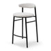 65cm Bar Stool - Moon White Boucle and Black Legs (Set of 2) - image 2