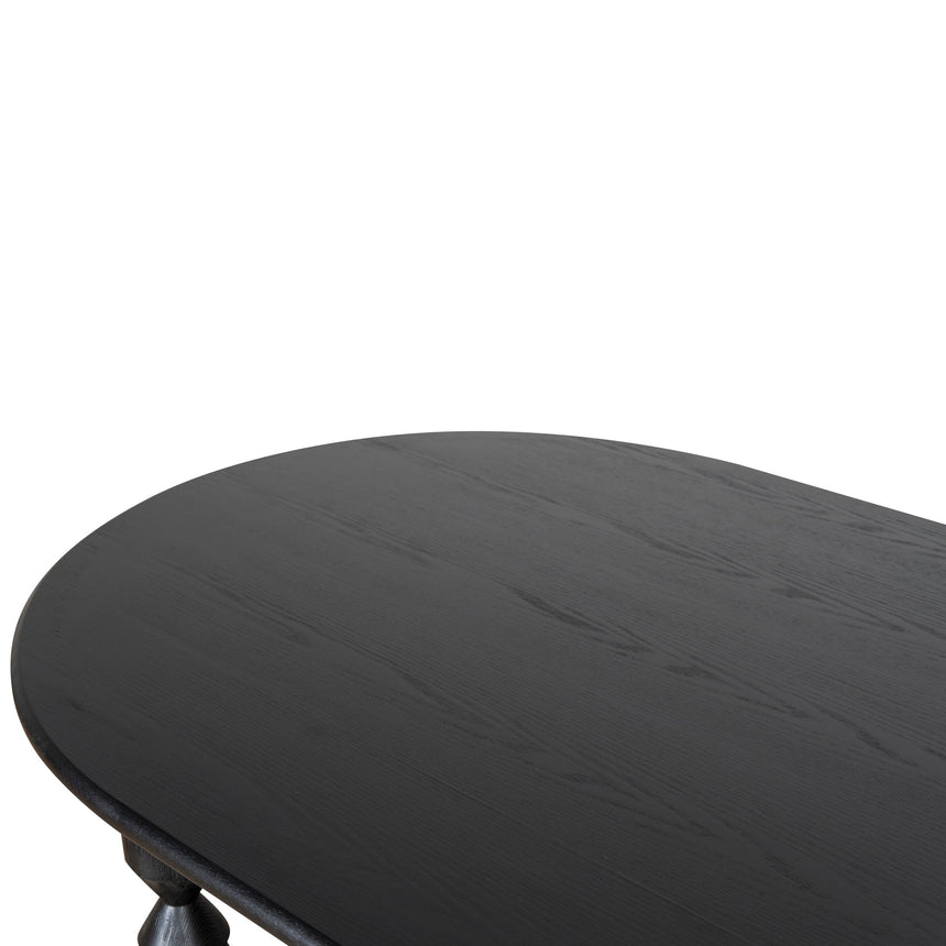 1.4m Oval Coffee Table - Black