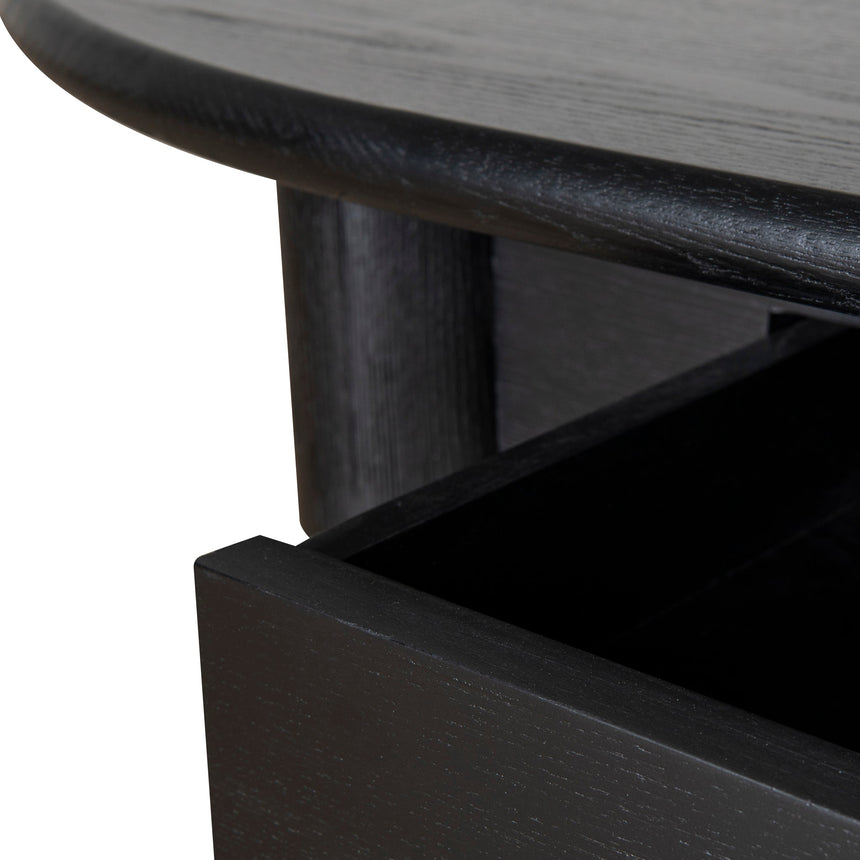 1.4m Oval Coffee Table - Black