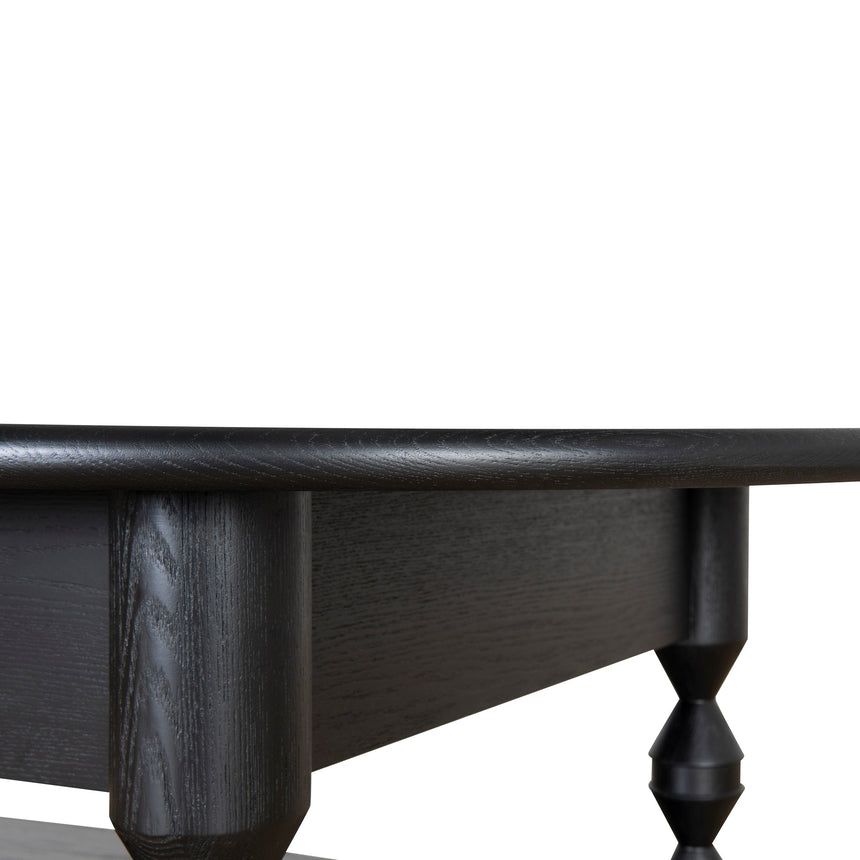 1.4m Oval Coffee Table - Black