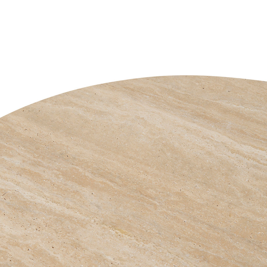 Kora 1.2m Oval Travertine Coffee Table - Natural
