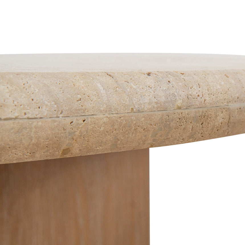 Kora 1.2m Oval Travertine Coffee Table - Natural