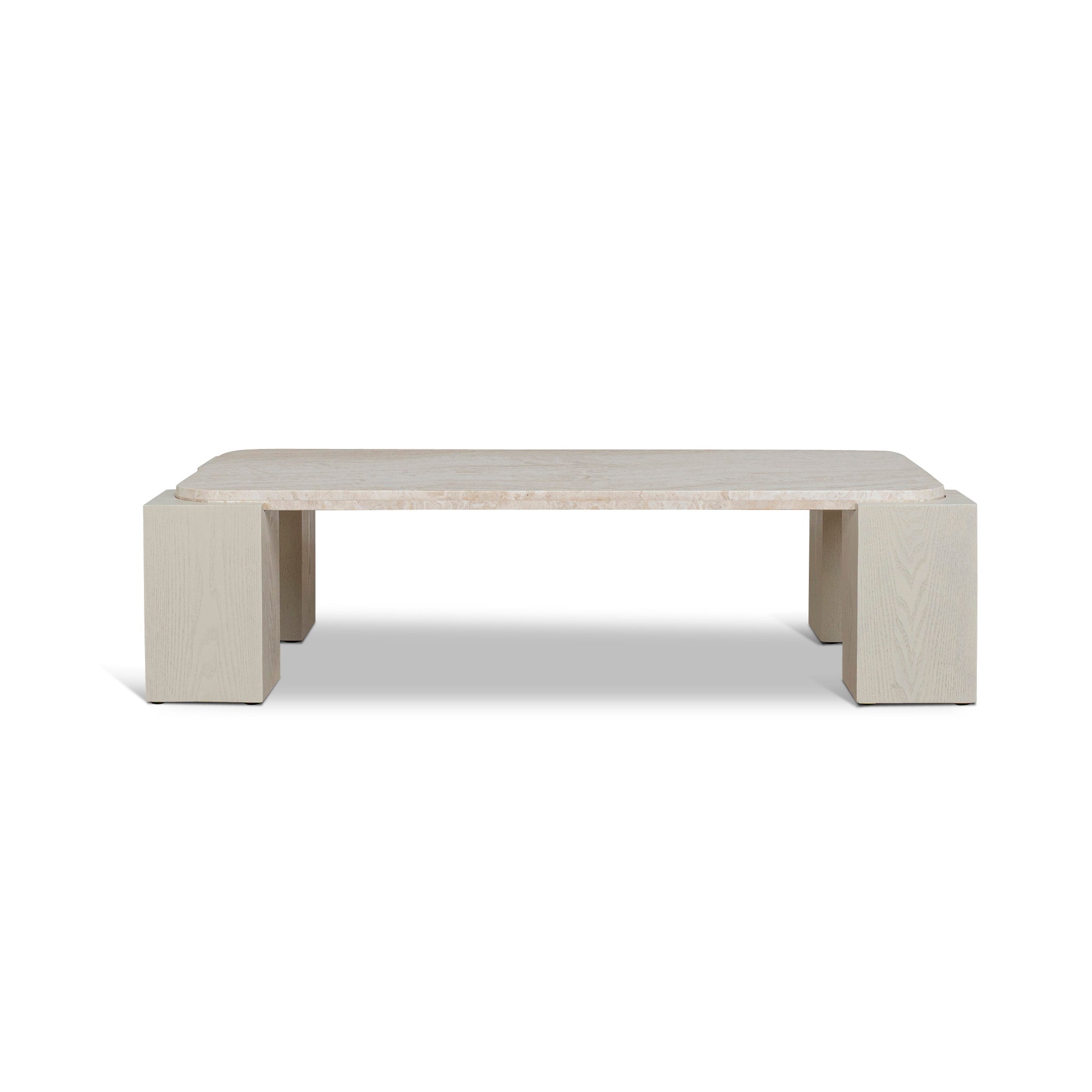 CCF10175-DW 1.26m Travertine Coffee Table - Ivory Oat