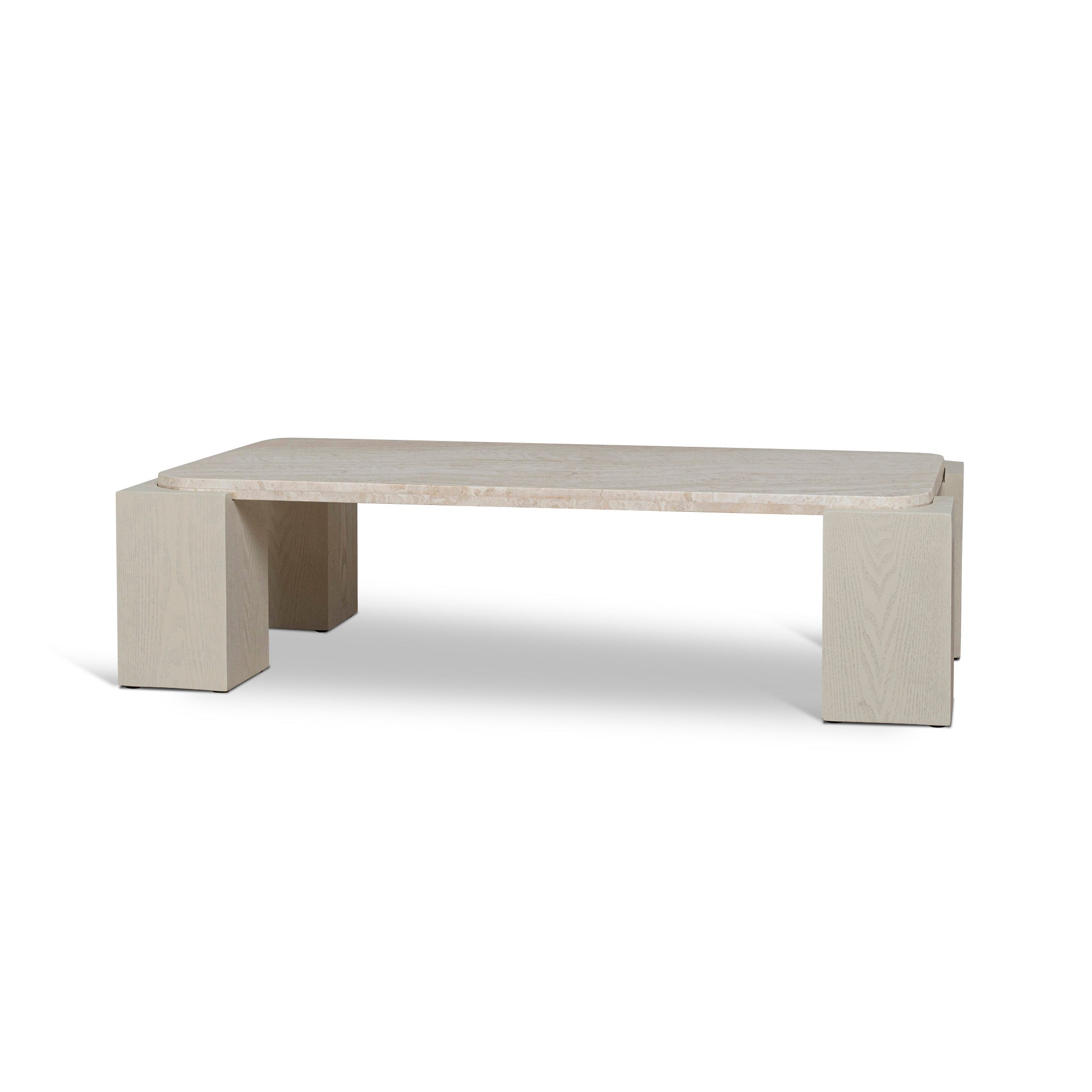 CCF10175-DW 1.26m Travertine Coffee Table - Ivory Oat
