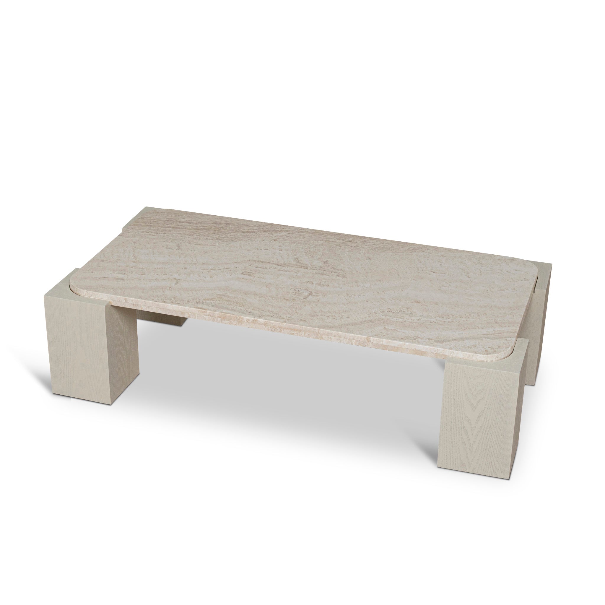 CCF10175-DW 1.26m Travertine Coffee Table - Ivory Oat