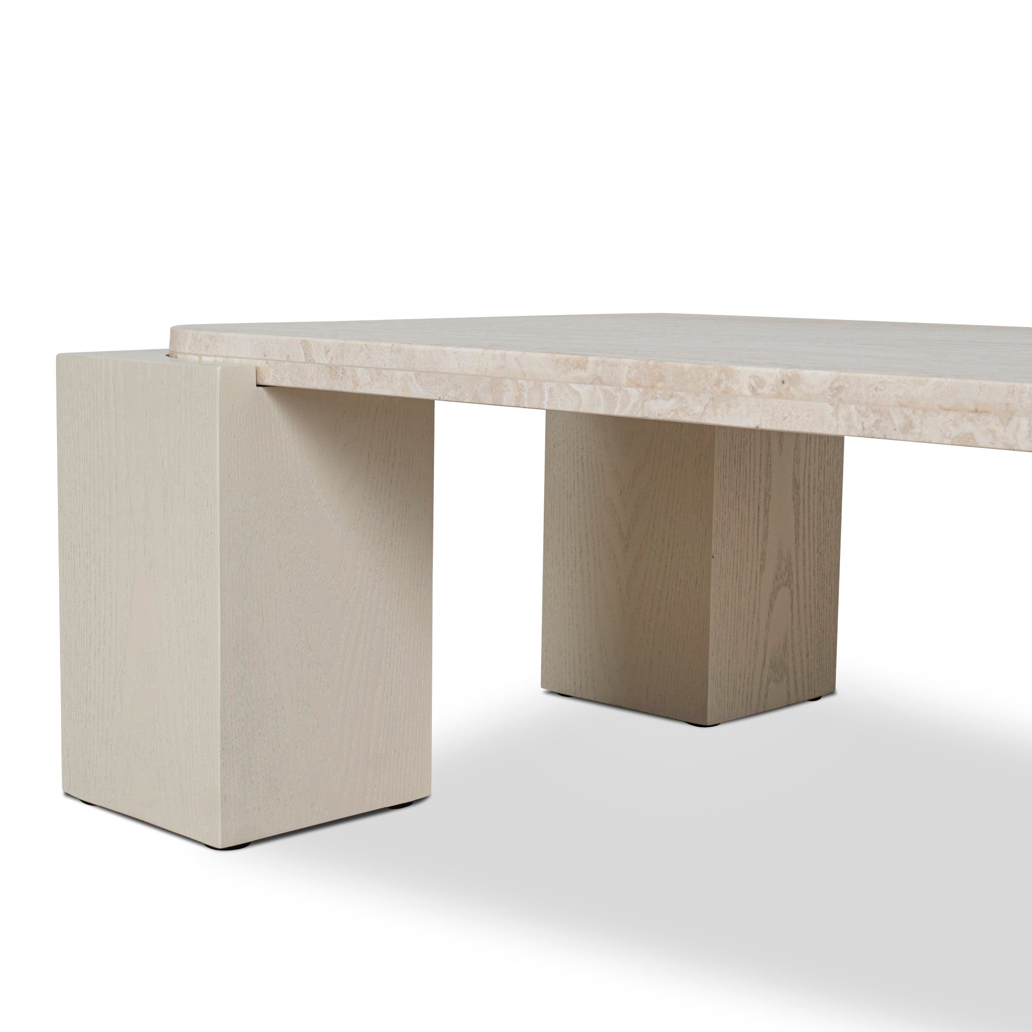 CCF10175-DW 1.26m Travertine Coffee Table - Ivory Oat