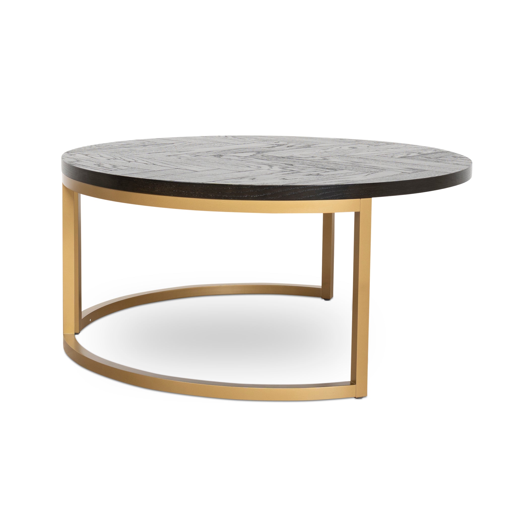 Nested Coffee Table - Peppercorn and Brass - image 5