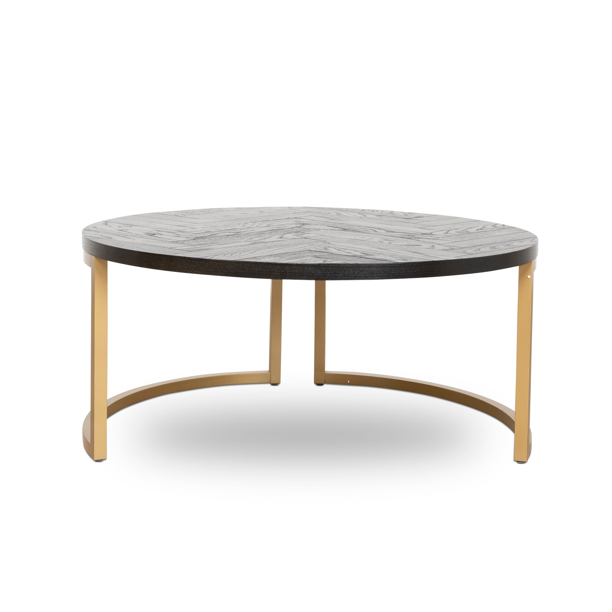 Nested Coffee Table - Peppercorn and Brass - image 7