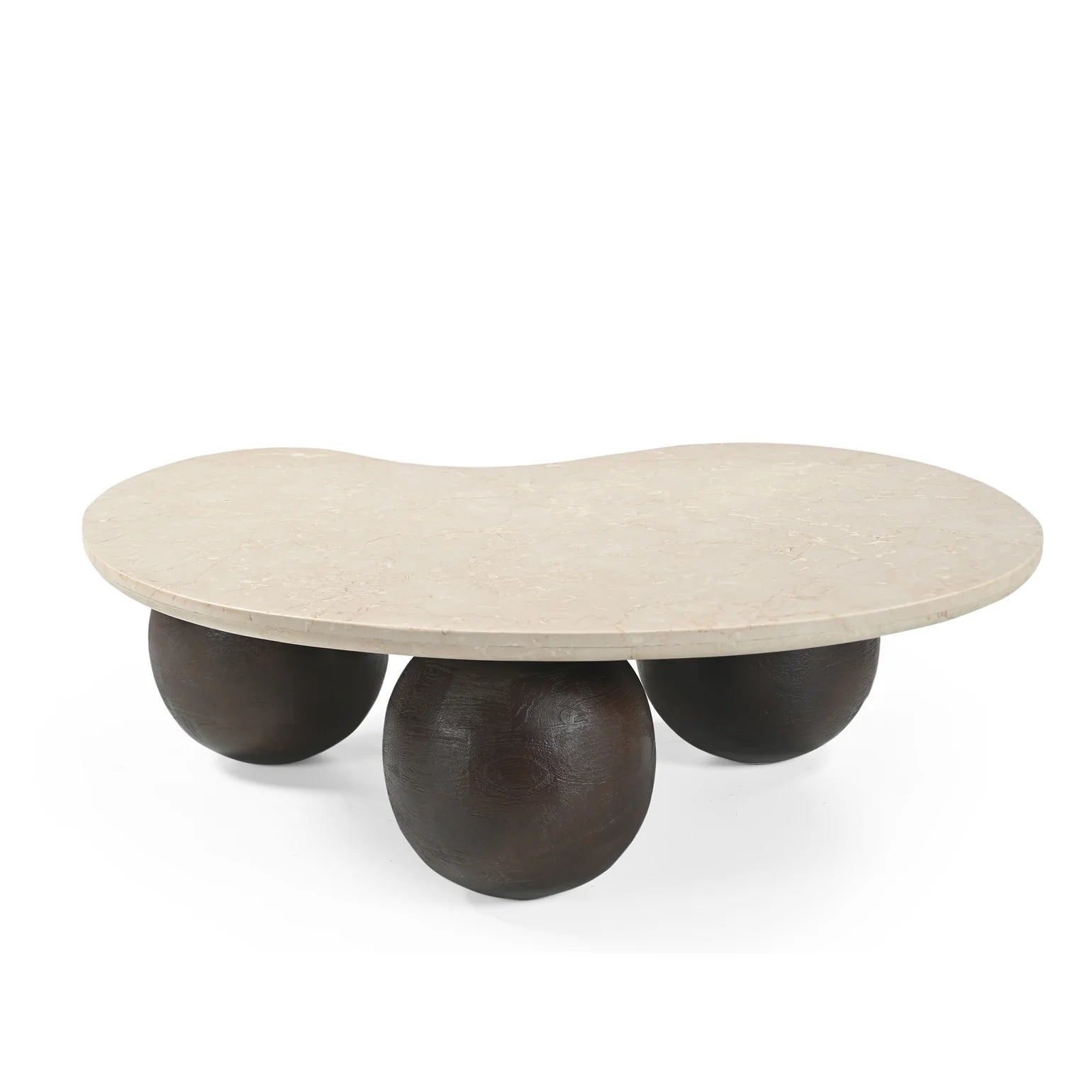 Eivor 1.04m Travertine Coffee Table - Walnut