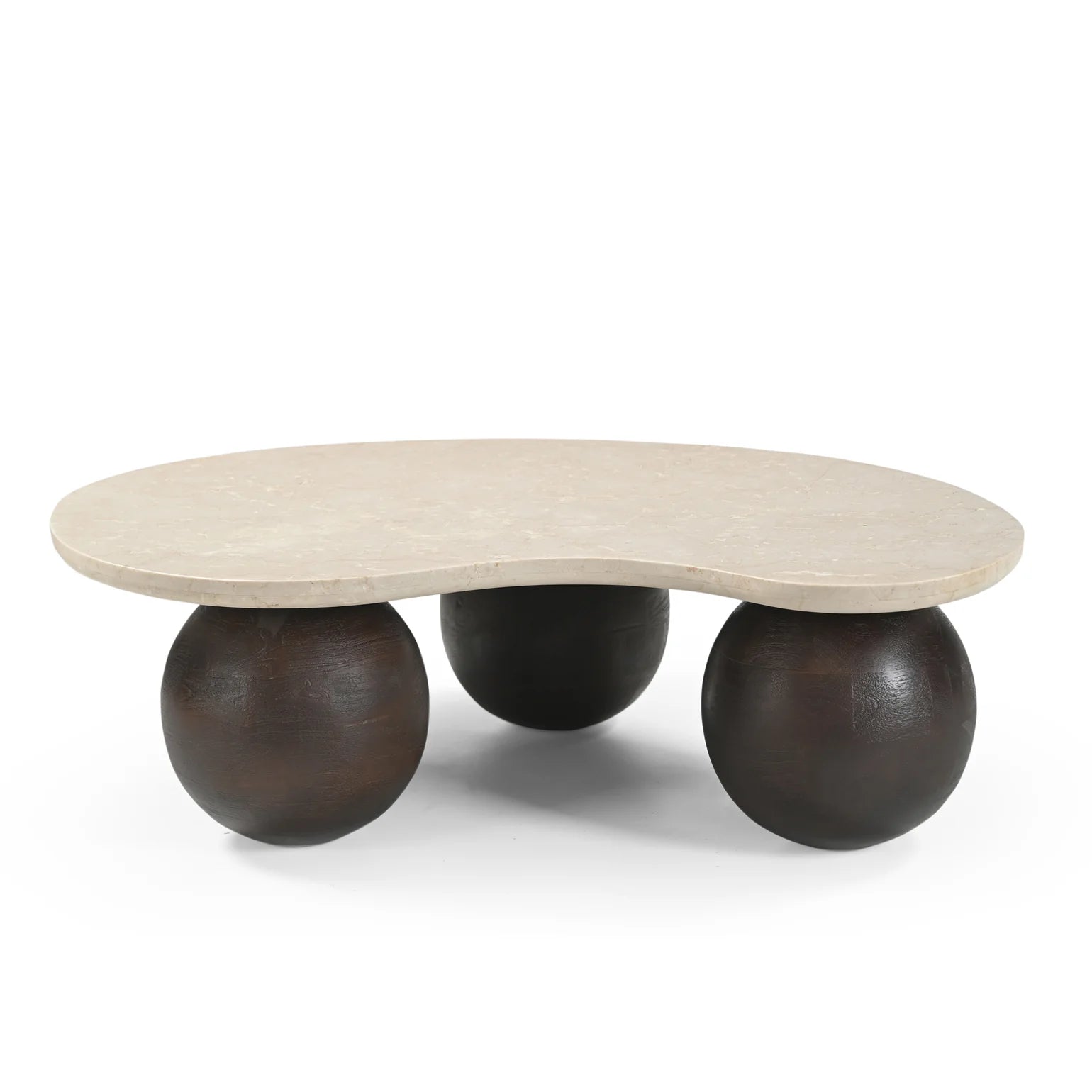 Eivor 1.04m Travertine Coffee Table - Walnut