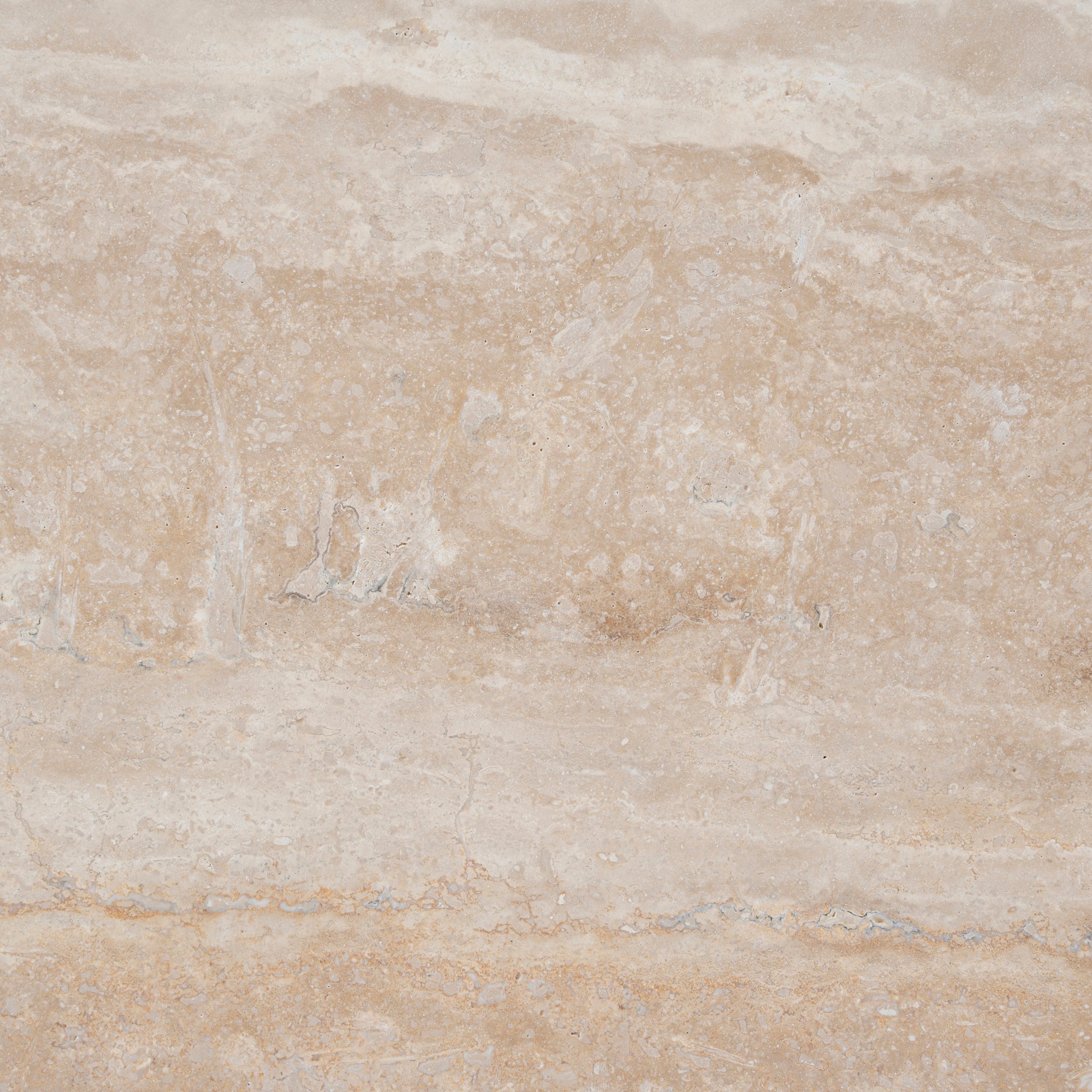 100cm Travertine Coffee Table - Walnut