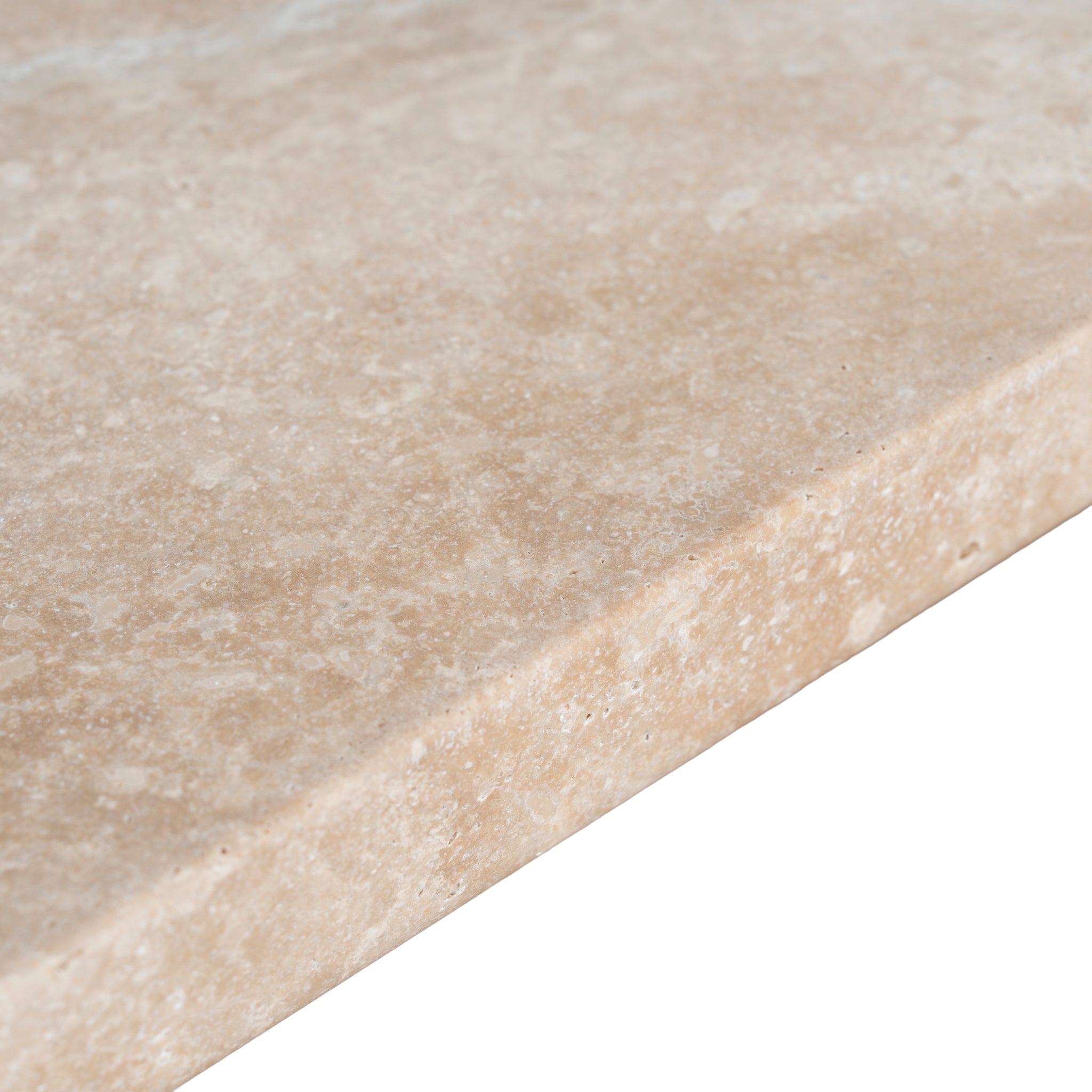 100cm Travertine Coffee Table - Walnut - image 10