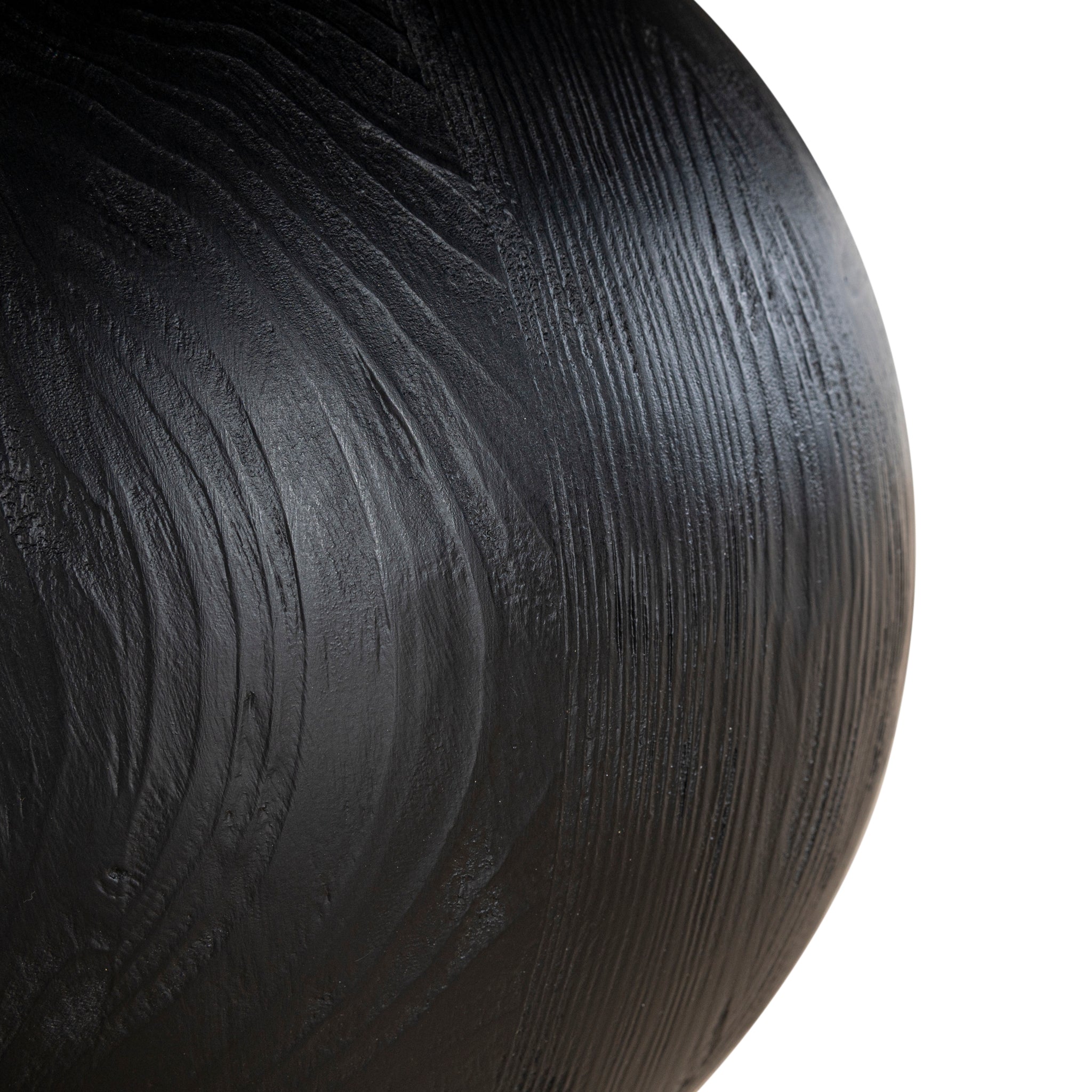 100cm Round Travertine Coffee Table - Black