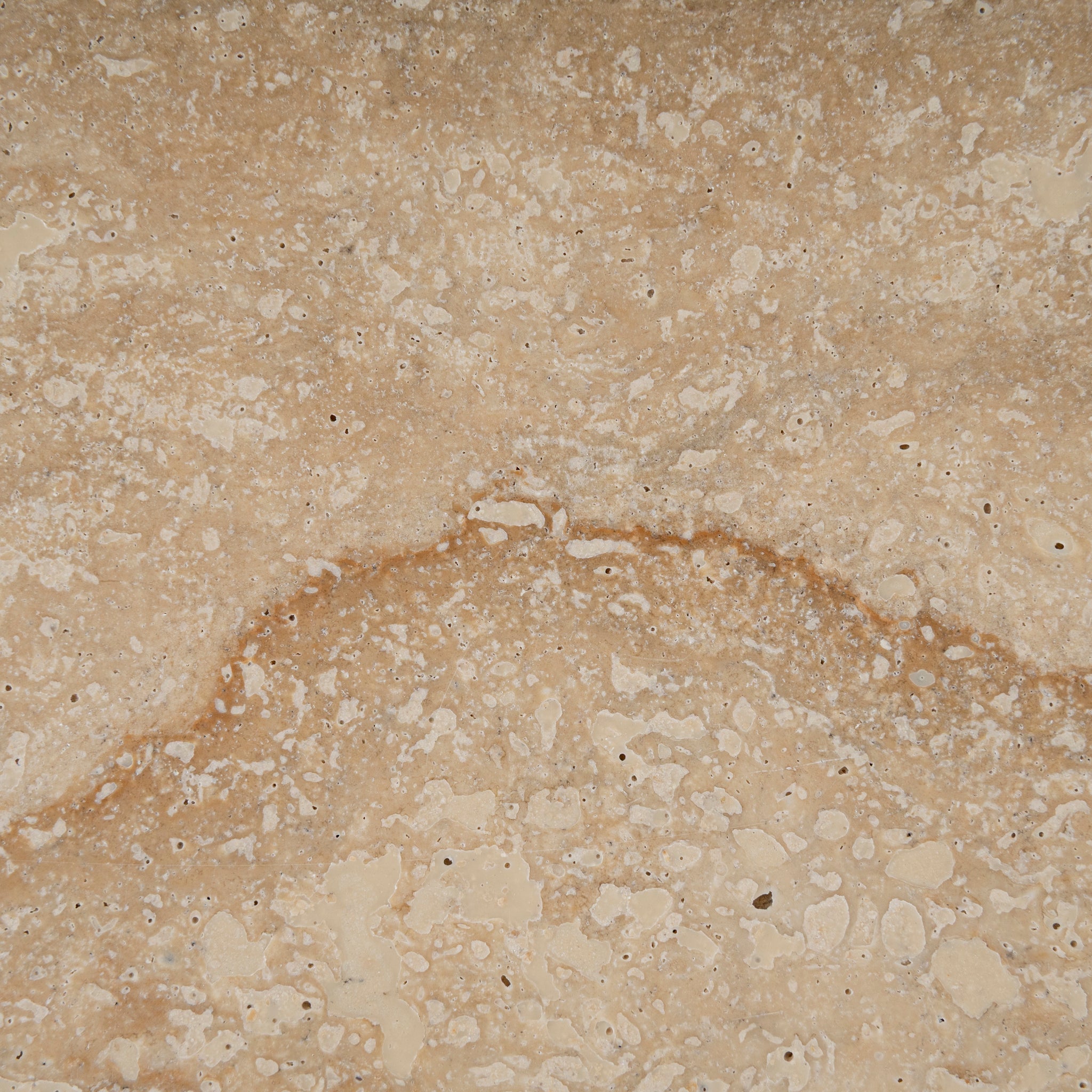 100cm Round Travertine Coffee Table - Black