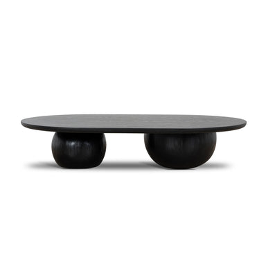 Showcasing Konova 1.3m Elm Coffee Table - Full Black CF10899-NI Coffee Table by Calibre Furniturs