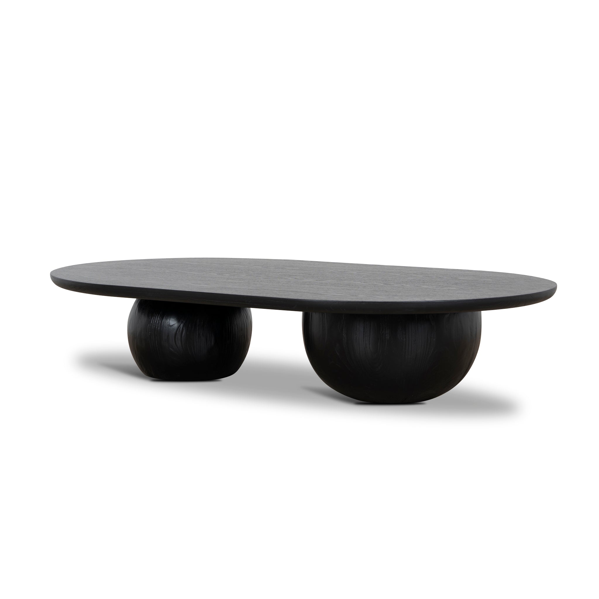 1.3m Elm Coffee Table - Full Black