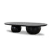 Showcasing Konova 1.3m Elm Coffee Table - Full Black CF10899-NI Coffee Table by Calibre Furniturs