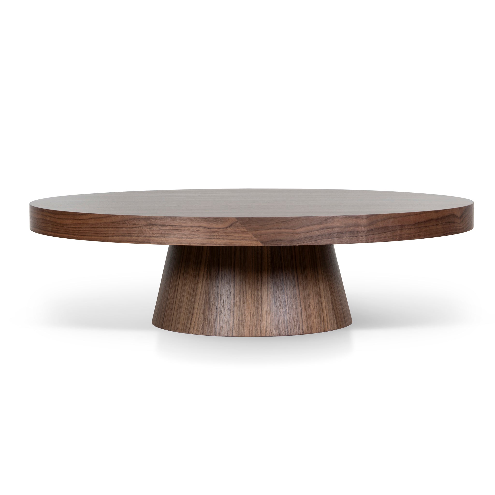 1.1m Round Coffee Table - Walnut