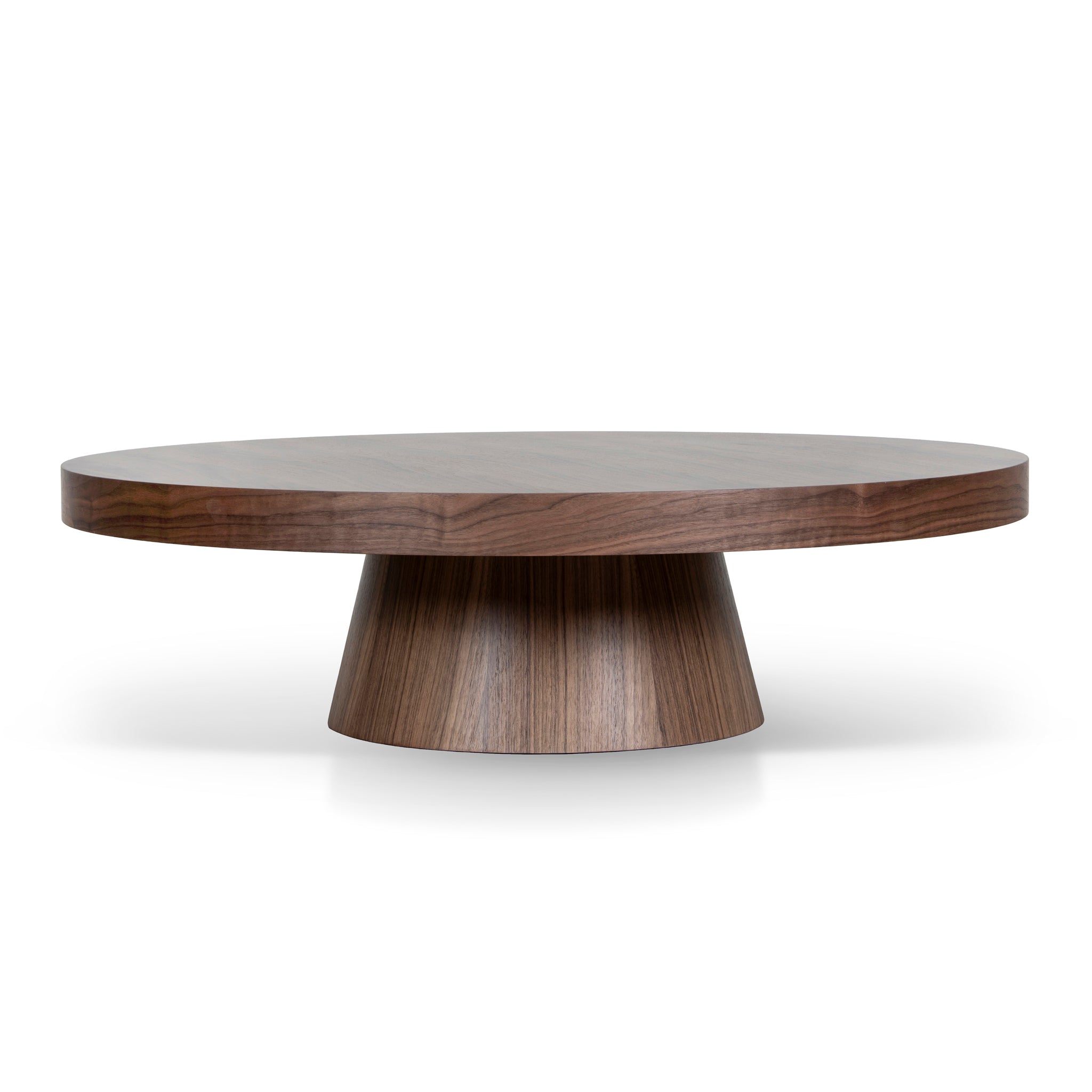 1.1m Round Coffee Table - Walnut