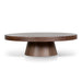 Showcasing Canasora 1.1m Round Coffee Table - Walnut CF10941-CN Coffee Table by Calibre Furniturs