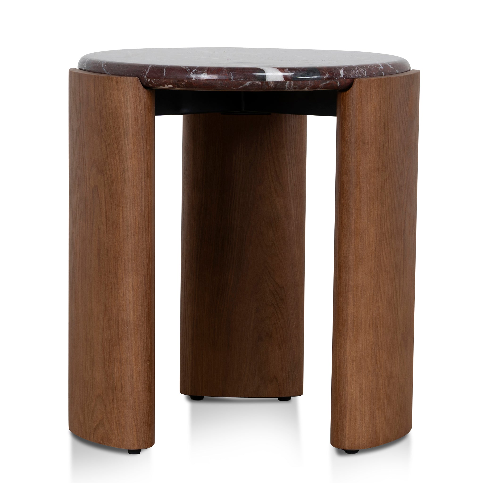 Nested Rosso Levanto Marble Coffee Table - Walnut - image 9