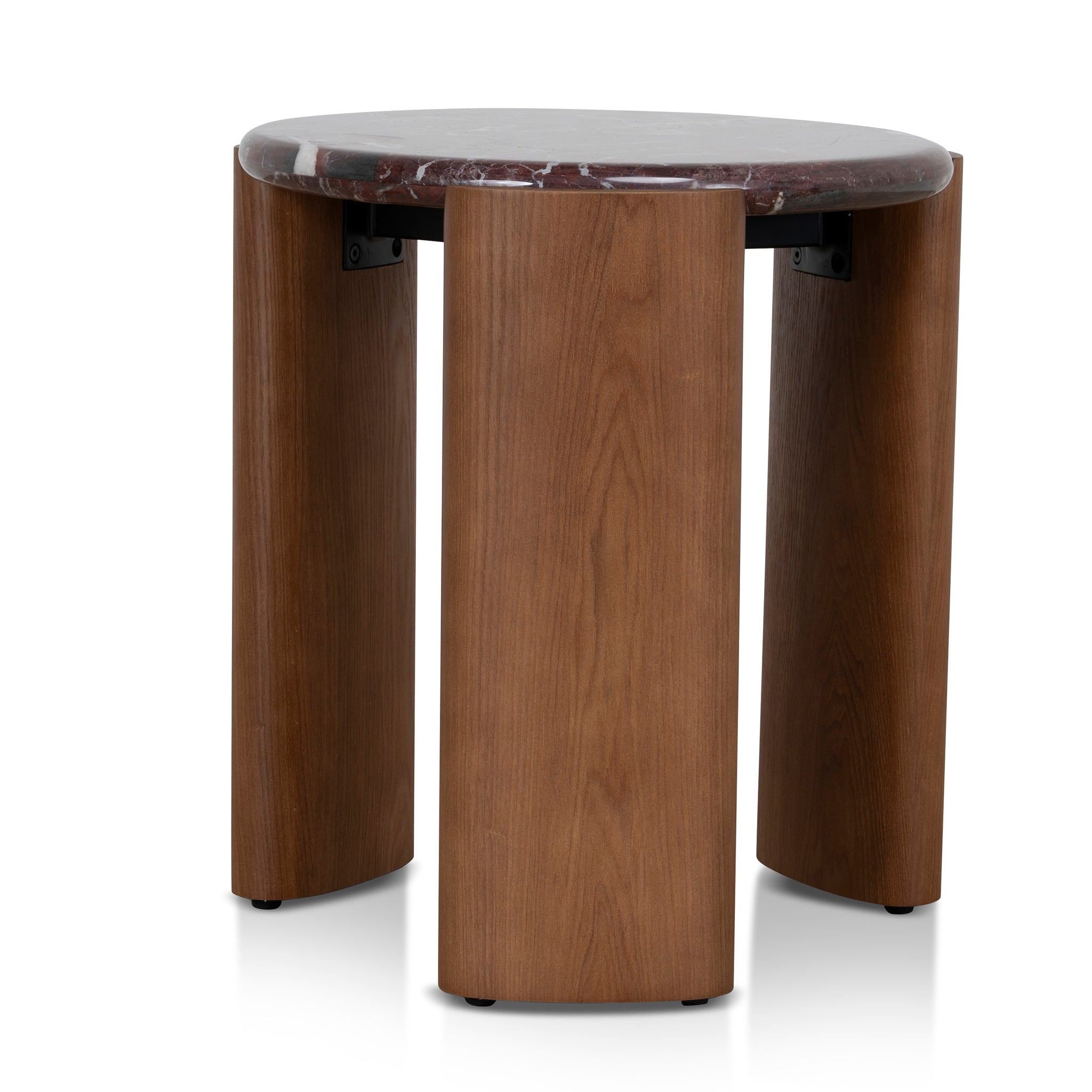 Nested Rosso Levanto Marble Coffee Table - Walnut - image 10