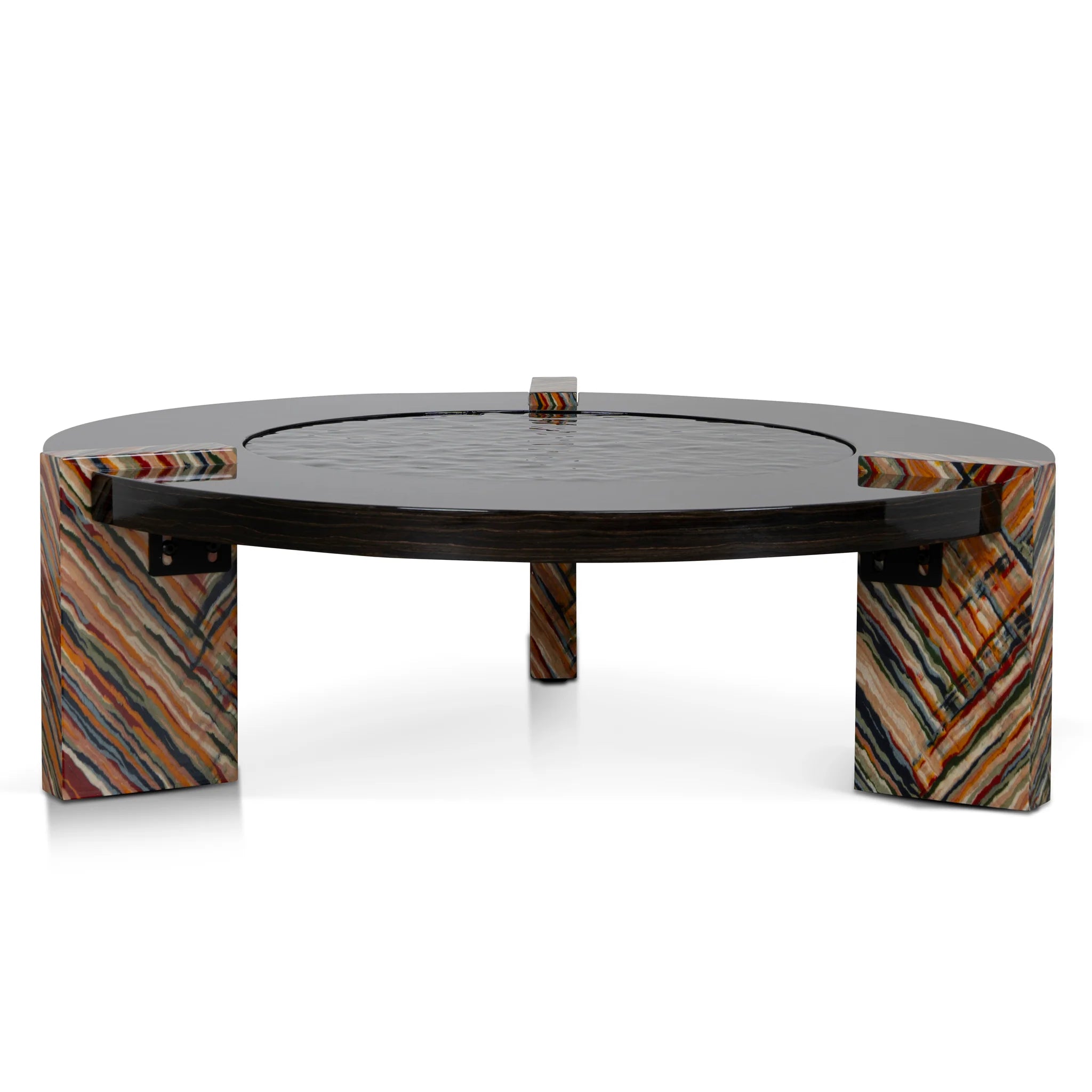 Showcasing Mosilora 93cm Round Coffee Table - Black CF12100-NY Coffee Table by Calibre Furniturs