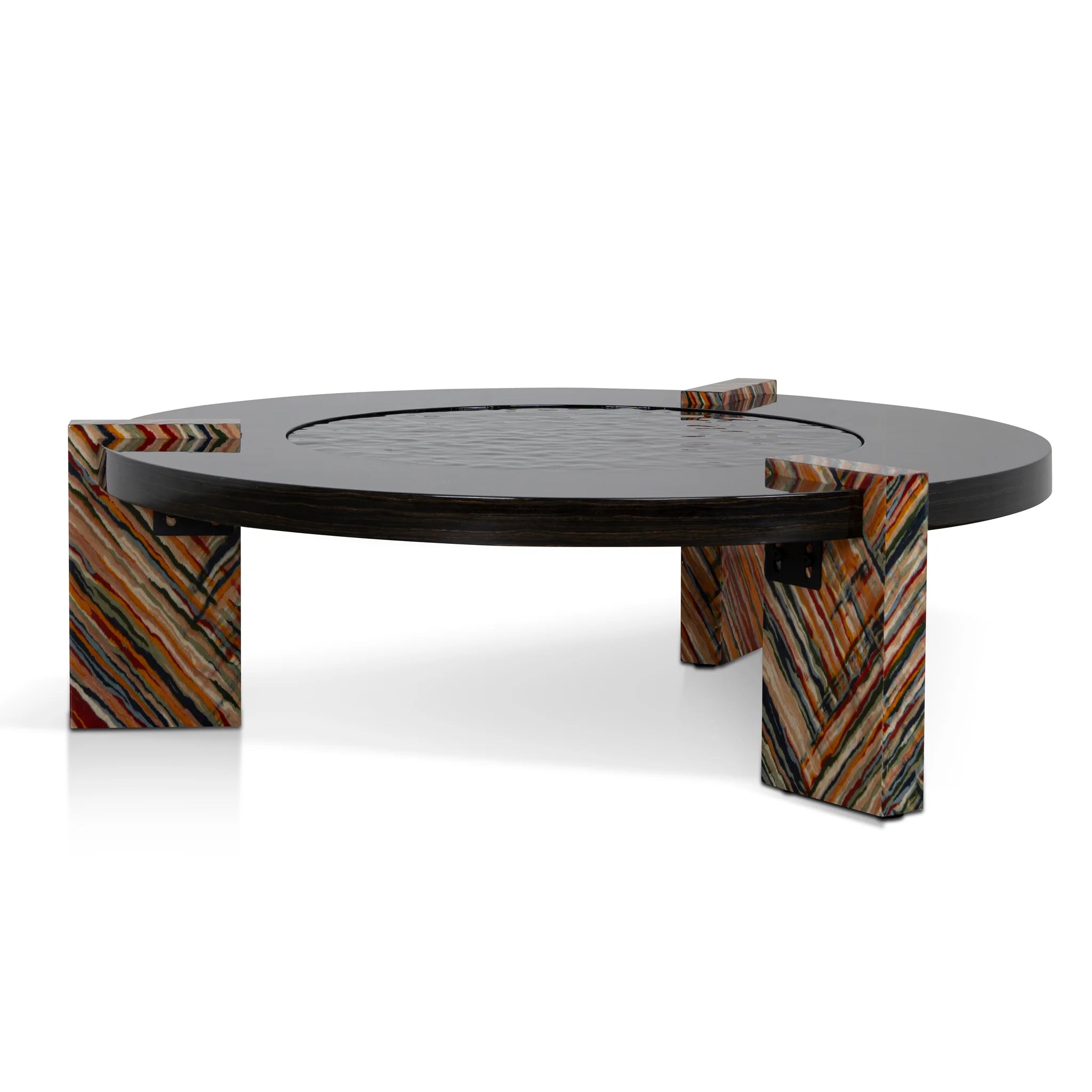 Showcasing Mosilora 93cm Round Coffee Table - Black CF12100-NY Coffee Table by Calibre Furniturs