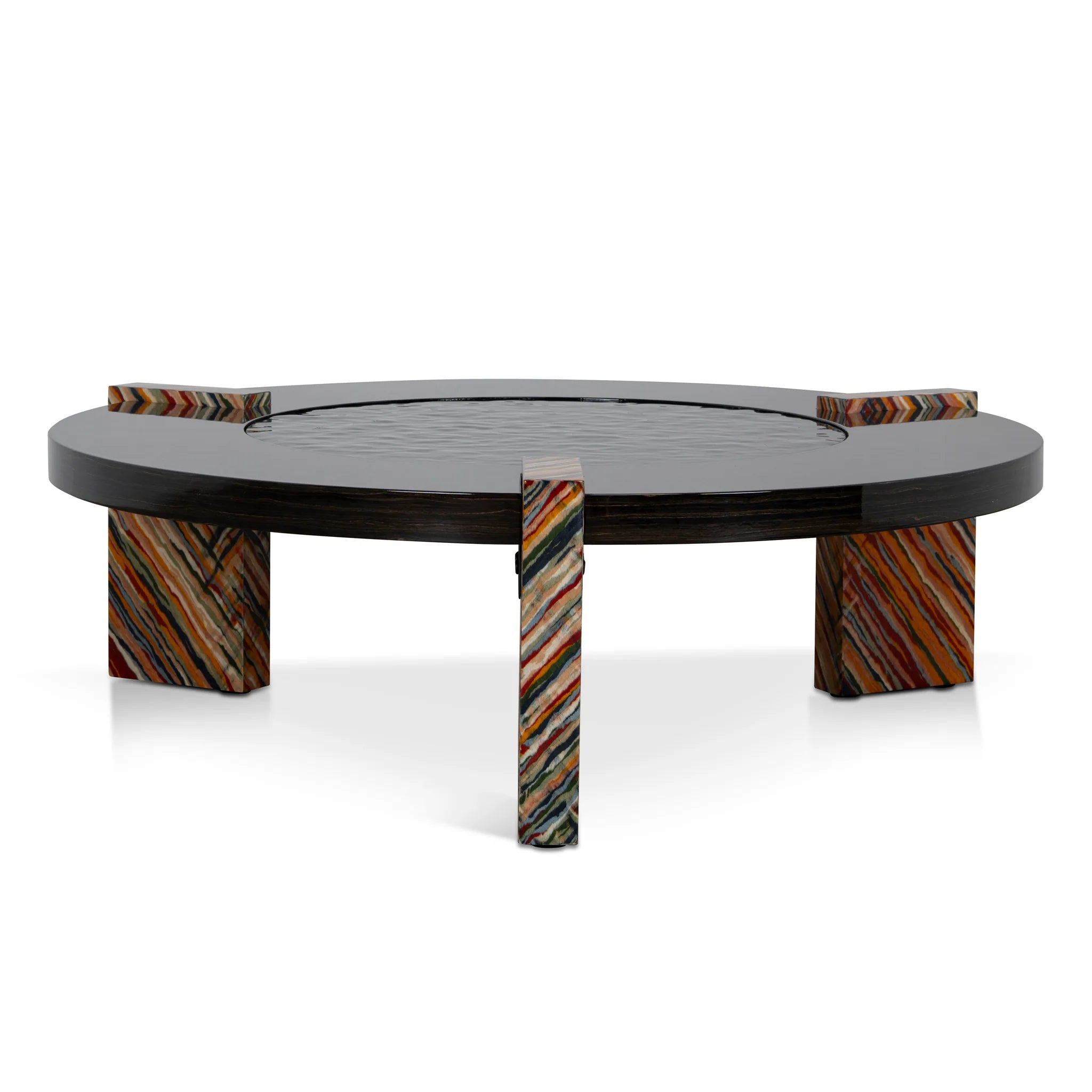 Showcasing Mosilora 93cm Round Coffee Table - Black CF12100-NY Coffee Table by Calibre Furniturs