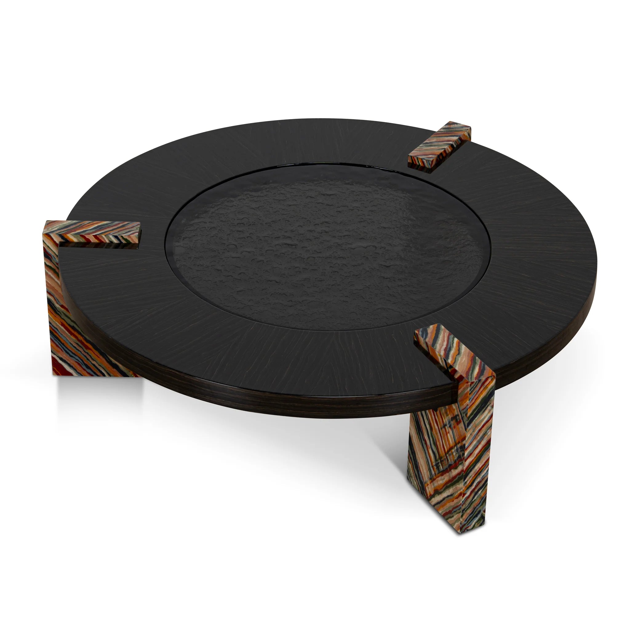 Mosilora 93cm Round Coffee Table - Black