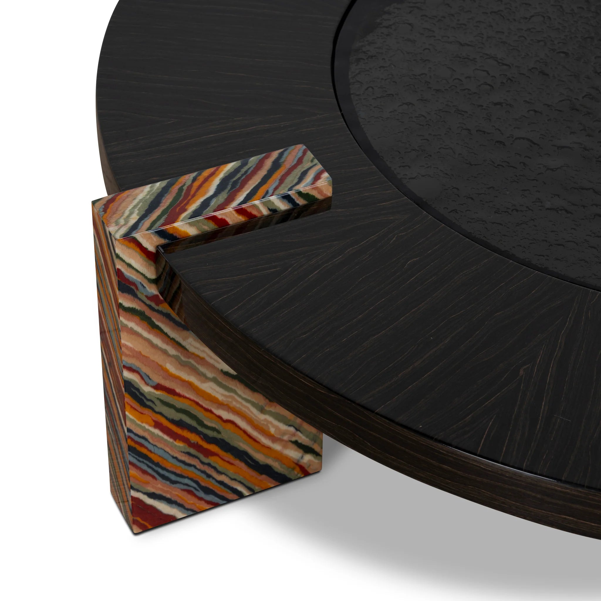 Mosilora 93cm Round Coffee Table - Black