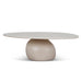 Showcasing Penara 100cm Coffee Table - Ivory Beige CF12101-NY Coffee Table by Calibre Furniturs