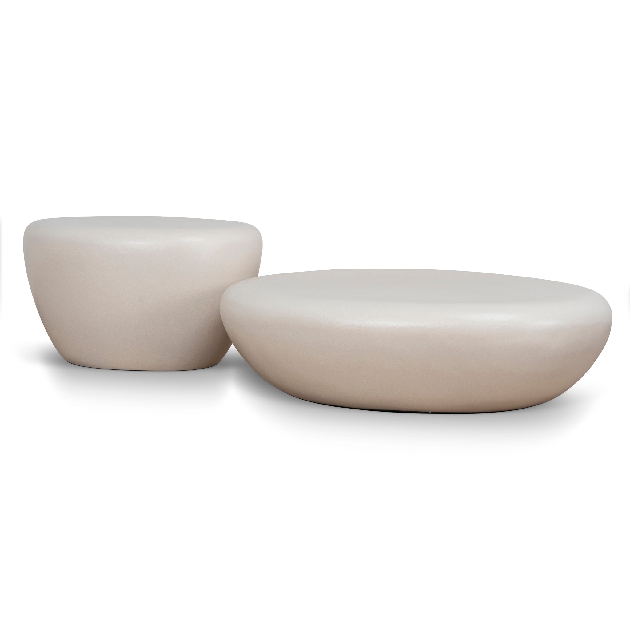 Nested Coffee Table - Ivory Beige