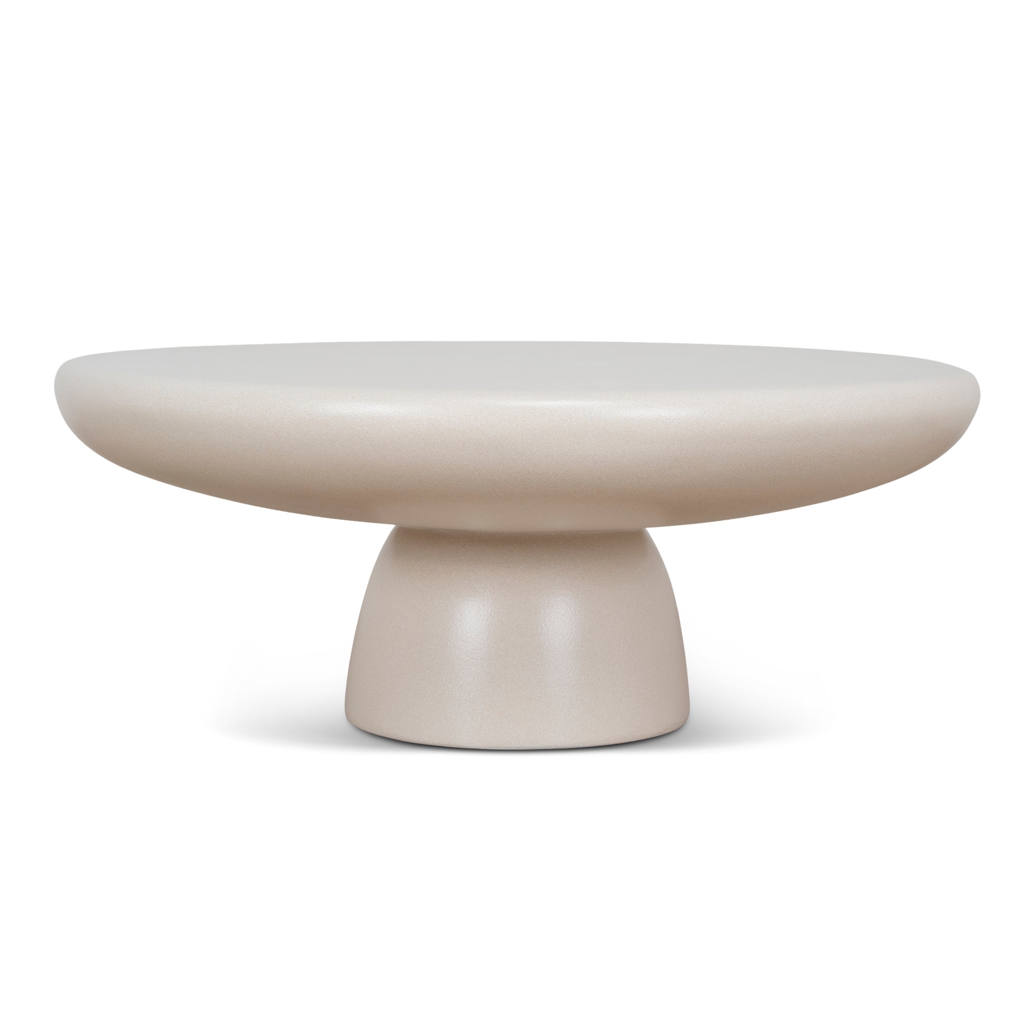 80cm Round Coffee Table - Ivory Beige