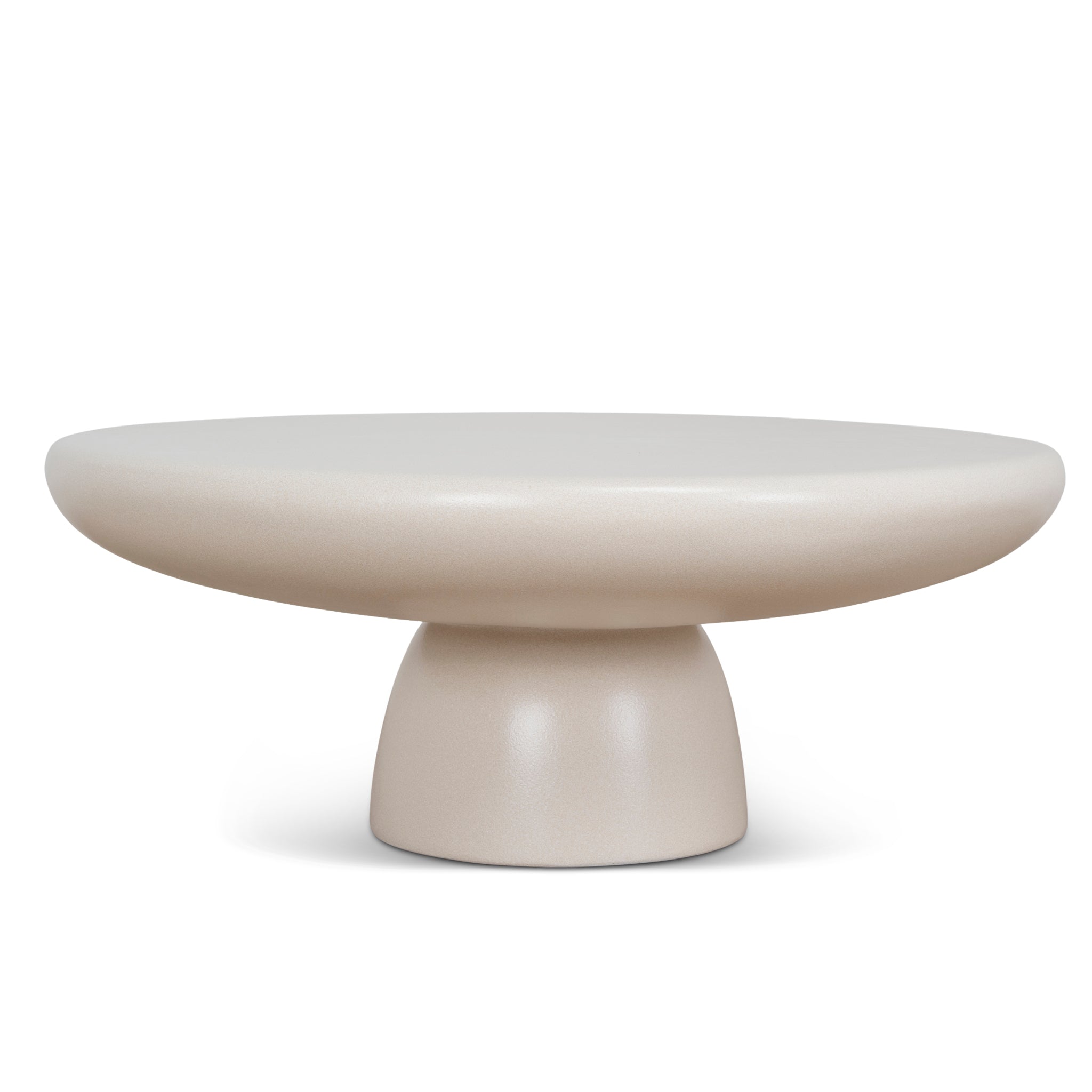 80cm Round Coffee Table - Ivory Beige