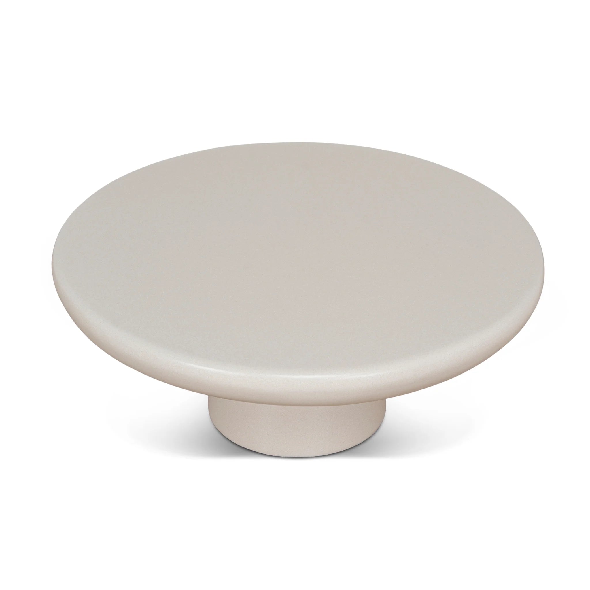 Showcasing Ritama 80cm Round Coffee Table - Ivory Beige CF12104-NY Coffee Table by Calibre Furniturs
