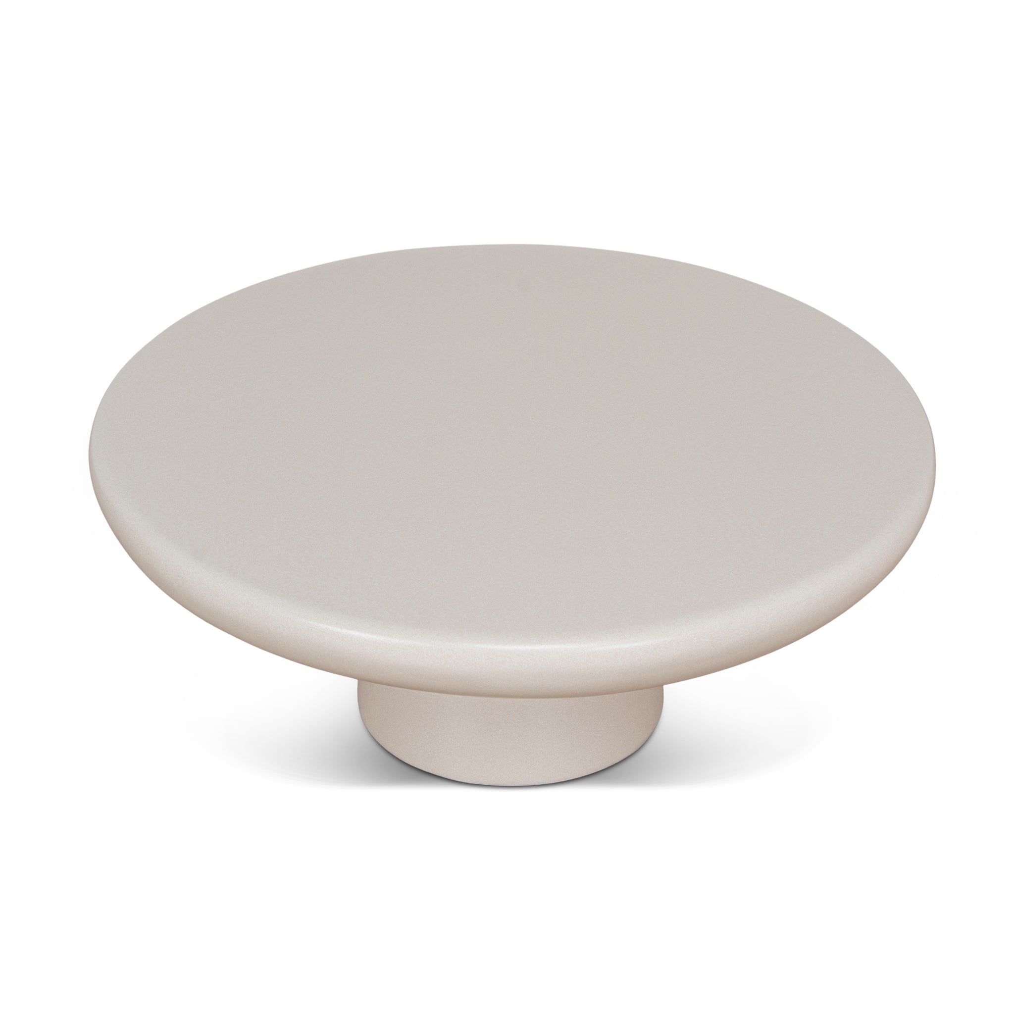 80cm Round Coffee Table - Ivory Beige