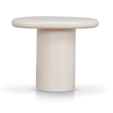 Showcasing Benosa 60cm Side Table - Ivory Beige CF12105-NY Side Table by Calibre Furniturs