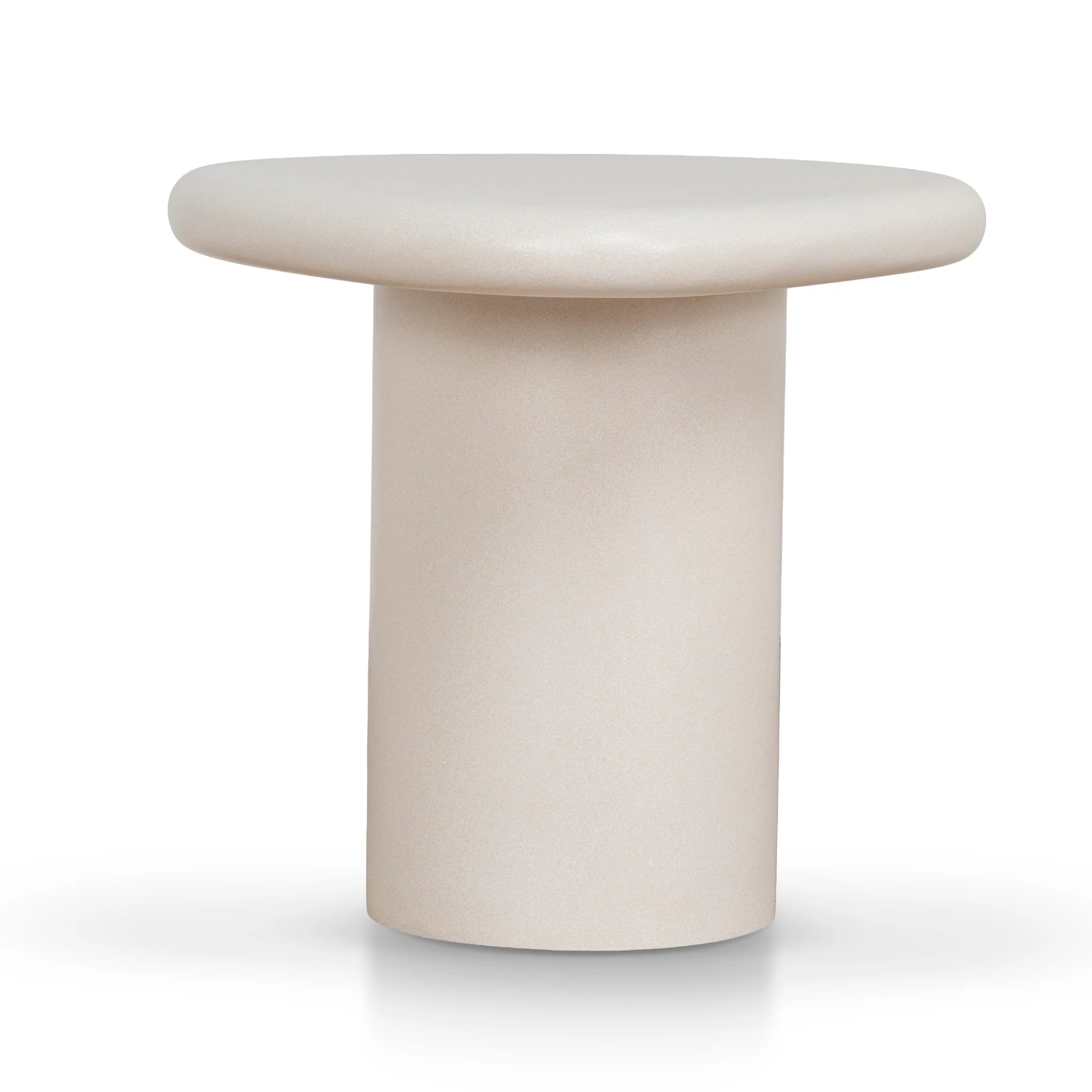Showcasing Benosa 60cm Side Table - Ivory Beige CF12105-NY Side Table by Calibre Furniturs