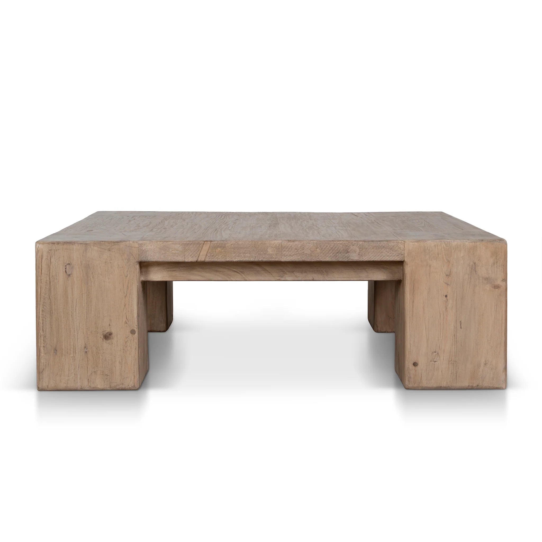 Showcasing Lebevana 1.1m Elm Square Coffee Table - Natural CF12106-NA Coffee Table by Calibre Furniturs