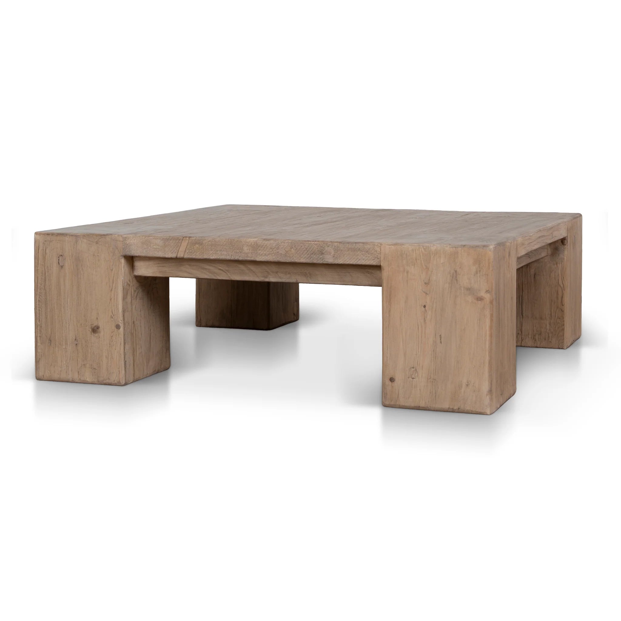 Showcasing Lebevana 1.1m Elm Square Coffee Table - Natural CF12106-NA Coffee Table by Calibre Furniturs