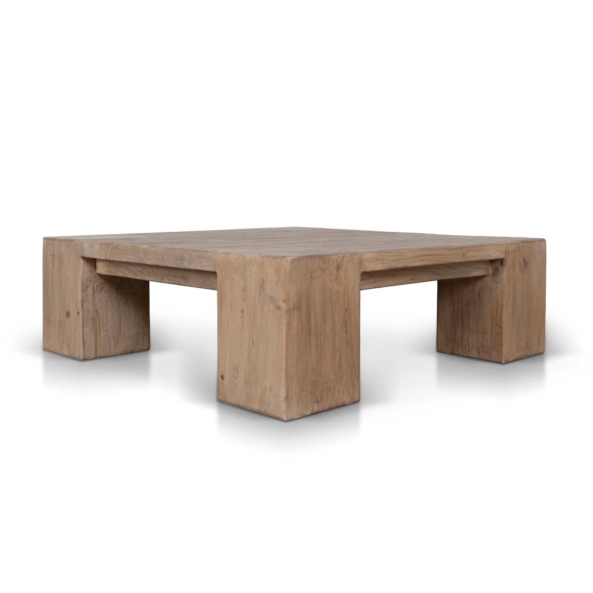 Showcasing Lebevana 1.1m Elm Square Coffee Table - Natural CF12106-NA Coffee Table by Calibre Furniturs