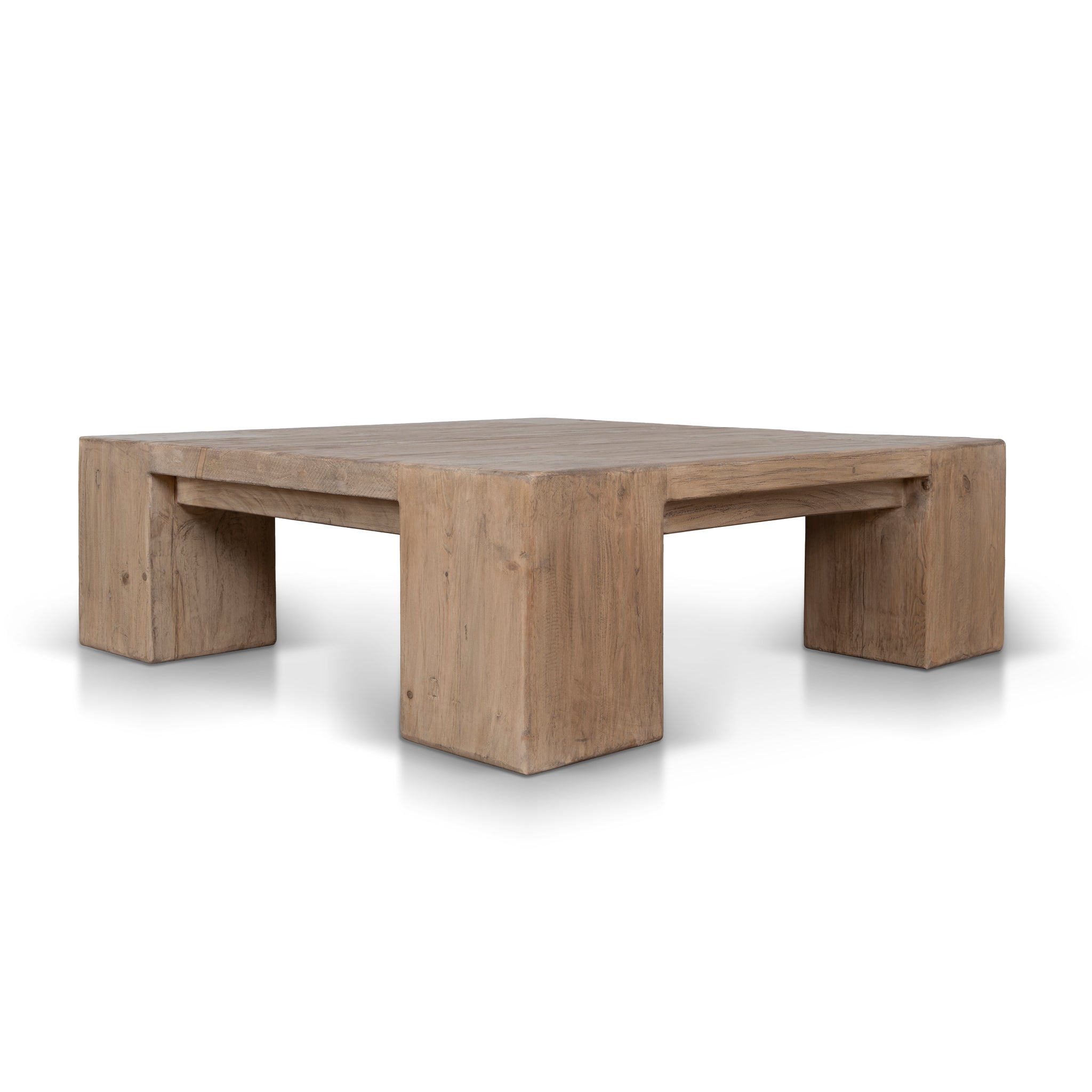 1.1m Elm Square Coffee Table - Natural