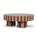 Showcasing Polora 1m Round Coffee Table - Two Tone Natural CF12116-CN Coffee Table by Calibre Furniturs